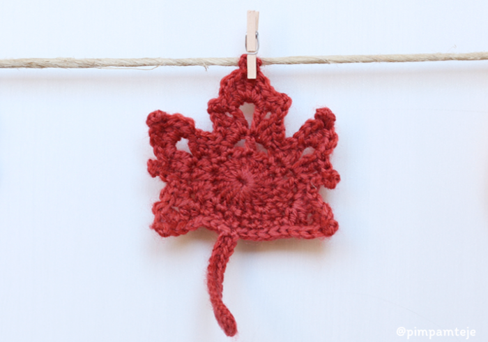 Patrón hoja de ganchillo