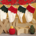Cómo tejer calcetines navideños decorativos o para bebés.